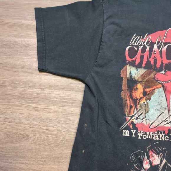Vintage 2005 Taste Of Chaos Tour Festival T Shirt Small/Med Y2K Grunge Emo Metal - Picture 8 of 16